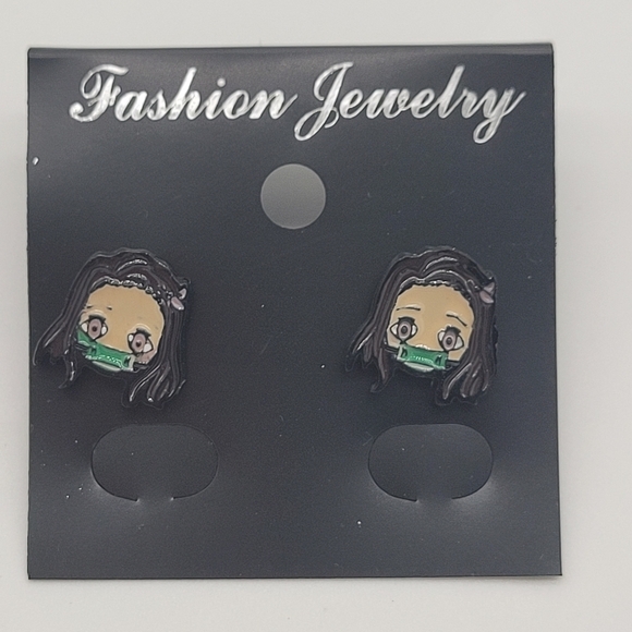 New Japan Anime Demon Slayer Stud Earring set of 3 - Picture 5 of 5